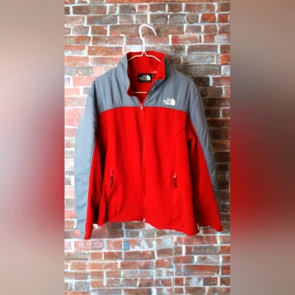The North Face Red and Gray Performance Jacket - Picture 1 of 3